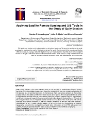 Applying Satellite Remote Sensing and GIS Tools in the Study of Gully Erosion