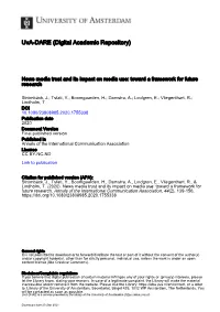 News Media Trust and Its Impact on Media Use: Toward a Framework for Future Research