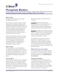 Phosphate Binders