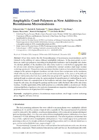 Amphiphilic Comb Polymers As New Additives in Bicontinuous Microemulsions