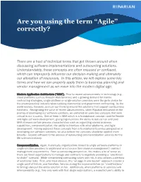 Are You Using the Term “Agile” Correctly?