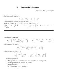 B1 Optimization – Solutions