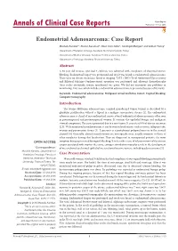 Endometrial Adenosarcoma: Case Report
