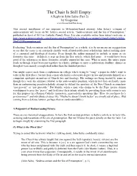 The Chair Is Still Empty: a Reply to John Salza (Part 2) by Gregorius