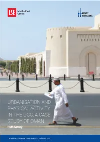 URBANISATION and PHYSICAL ACTIVITY in the GCC: a CASE STUDY of OMAN Ruth Mabry