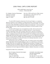 2006 Final Caps Core Report