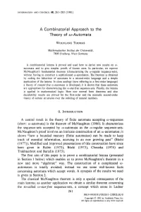 A Combinatorial Approach to the Theory of O~-Automata
