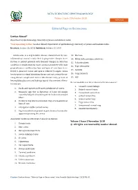 Editorial Page on Keratoconus