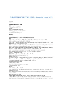 EUROPEAN ATHLETICS 2017-18 Results Issue N.23