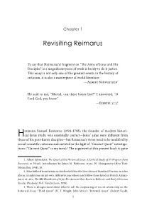 Revisiting Reimarus