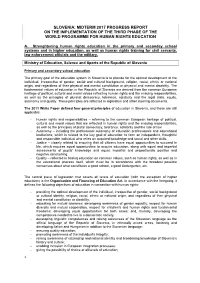 Slovenia: Midterm 2017 Progress Report on the Implementation of the Third Phase of the World Programme for Human Rights Education