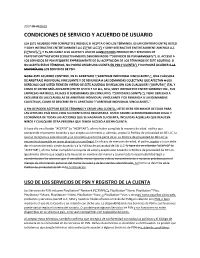 Terms of Service and User Agreement