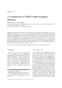 A Comparison of Object-Triple Mapping Libraries