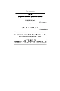 Appendix to SCOTUS Petition