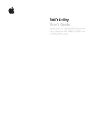 RAID User's Guide