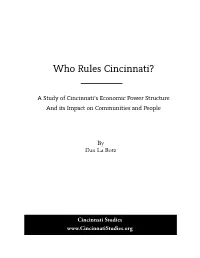 Who Rules Cincinnati?