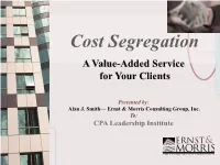 Cost Segregation