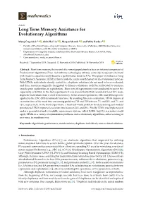 Long Term Memory Assistance for Evolutionary Algorithms