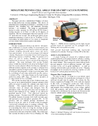 MINIATURE PENNING CELL ARRAY for ON-CHIP VACUUM PUMPING Scott R