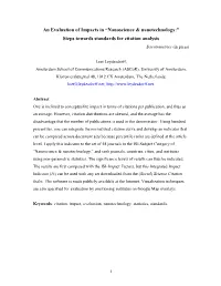 Nanoscience and Nanotechnology from the Perspective of Condensed Matter Physics and Chemistry-Based Nanotechnology