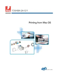 Printing from Mac OS © 2008 Electronics for Imaging, Inc