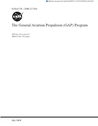 The General Aviation Propulsion (GAP) Program