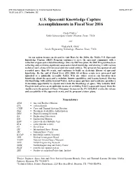 U.S. Spacesuit Knowledge Capture Accomplishments in Fiscal Year 2016