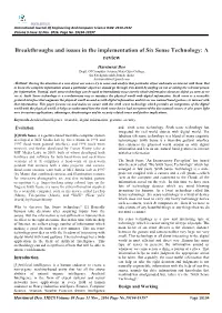Breakthroughs and Issues in the Implementation of Six Sense Technology: a Review Harsimrat Deo Deptt