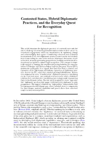 Contested States, Hybrid Diplomatic Practices, and the Everyday Quest for Recognition