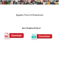 Egyptian Terms of Endearment