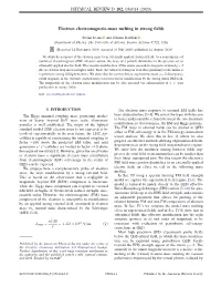 Electron Electromagnetic-Mass Melting in Strong Fields