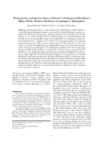 Phylogenetics and Species Status of Hawai'i's Endangered Blackburn's