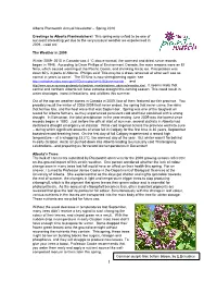 Spring 2010 Alberta Plantwatch Newsletter (PDF)