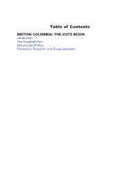 Table of Contents