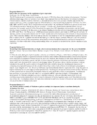1 Program/Abstract # 1 Role of the Core Promoter in the Regulation Of