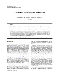A Hardware Processing Unit for Point Sets