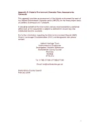 Appendix 5: Historic Environment Character Zone Assessments: Tamworth