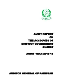 Audit Report on the Accounts of District Government Gujrat Audit Year 2015