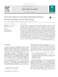 Chain Code Compression Using String Transformation Techniques ∗ Borut Žalik, Domen Mongus, Krista Rizman Žalik, Niko Lukacˇ