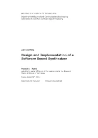 Design and Implementation of a Software Sound Synthesizer