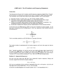 J-DSP Lab 2: the Z-Transform and Frequency Responses