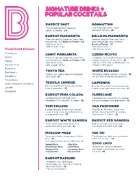 Signature Drinks + POPULAR COC KTAILS
