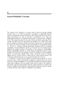 System Reliability Concepts