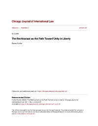 The Rechtsstaat As the Path Toward Unity in Liberty