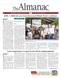 2020: a Difficult Year That Showcased Menlo Park's Resilience
