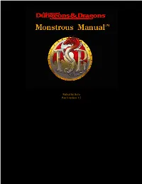 AD&D® 2Nd Edition: Monstrous Manual
