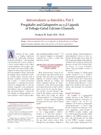 Anticonvulsants As Anxiolytics, Part 2 Pregabalin And