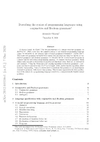 Cs.FL] 7 Dec 2020 4 a Model Programming Language and Its Grammar 11 4.1 Alphabet