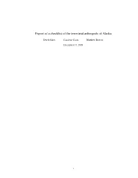 Export of a Checklist of the Terrestrial Arthropods of Alaska