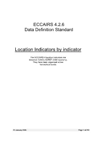 Location Indicators by Indicator